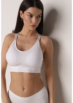 Biały Biustonosz z Koronką w Cyrkonie Liurada ze sklepu born2be.pl w kategorii Biustonosze - zdjęcie 189171493