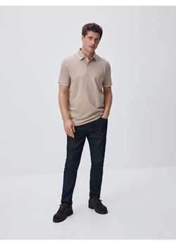 Reserved - Koszulka polo regular fit - beżowy ze sklepu Reserved w kategorii T-shirty męskie - zdjęcie 189172323