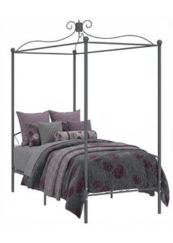 Szare pojedyncze łóżko metalowe 90x200 cm K4-M49 ze sklepu Edinos.pl w kategorii Łóżka i materace - zdjęcie 189172512