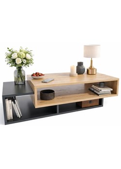 Nowoczesny stolik kawowy dąb artisan + czarny G7-F02 ze sklepu Edinos.pl w kategorii Stoliki kawowe - zdjęcie 189172542