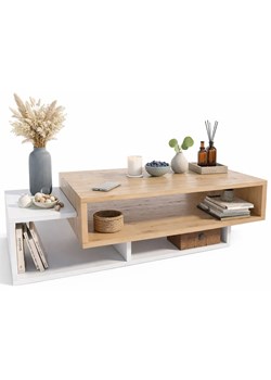 Nowoczesna Ława Do Salonu Dąb Artisan + Biały A1-W58 ze sklepu Edinos.pl w kategorii Stoliki kawowe - zdjęcie 189172594