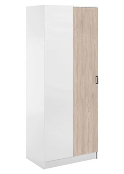 Narożna szafa uchylna biały + dąb sonoma - Axelor ze sklepu Edinos.pl w kategorii Szafy - zdjęcie 189172620