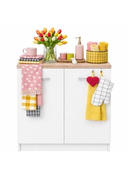 Biała komoda z półkami L2-F68 ze sklepu Edinos.pl w kategorii Komody - zdjęcie 189172623