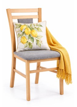 Krzesło drewniane tapicerowane dąb miodowy W0-B93 ze sklepu Edinos.pl w kategorii Krzesła - zdjęcie 189172644