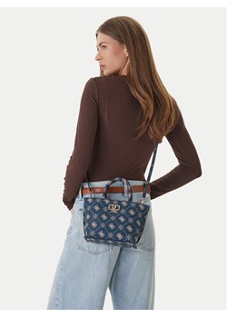 Torebka Guess Emelie Logo Mini HWGP99 28750 Granatowy ze sklepu eobuwie.pl w kategorii Kuferki - zdjęcie 189172850