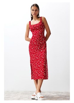 trendyol Sukienka w kolorze czerwono-białym ze sklepu Limango Polska w kategorii Sukienki - zdjęcie 189173680