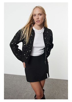 trendyol Kardigan w kolorze czarnym ze sklepu Limango Polska w kategorii Swetry damskie - zdjęcie 189174133