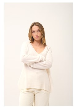 Just Cashmere Kaszmirowy sweter "Opal" w kolorze białym ze sklepu Limango Polska w kategorii Swetry damskie - zdjęcie 189174980