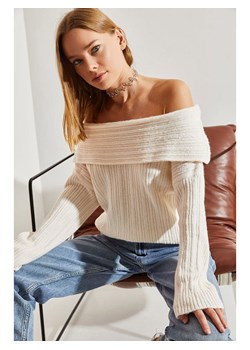 Bianco Lucci Sweter w kolorze kremowym ze sklepu Limango Polska w kategorii Swetry damskie - zdjęcie 189175070