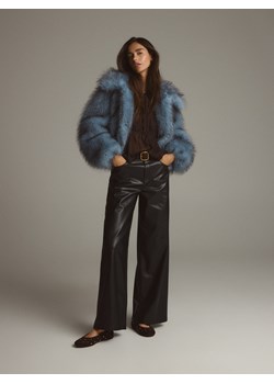 Reserved - Zamszowy pasek z klamrą - ciemnobrązowy ze sklepu Reserved w kategorii Paski damskie - zdjęcie 189176082