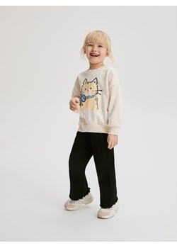 Reserved - Prążkowane spodnie - czarny ze sklepu Reserved w kategorii Spodnie dziewczęce - zdjęcie 189176202