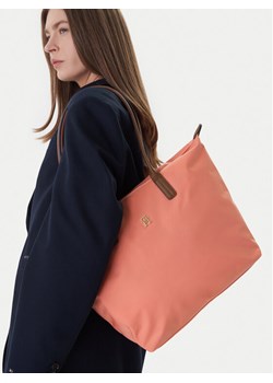 Tommy Hilfiger Torebka Popette Tote AW0AW17711 Koralowy ze sklepu MODIVO w kategorii Torby Shopper bag - zdjęcie 189178990