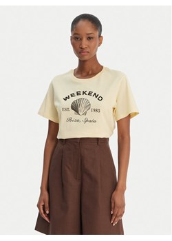 Weekend Max Mara T-Shirt Bora 2615971042 Żółty Regular Fit ze sklepu MODIVO w kategorii Bluzki damskie - zdjęcie 189179112