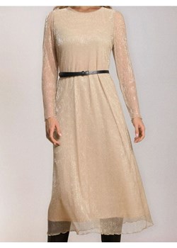 Sinsay - Elegancka sukienka szmizjerka z paskiem - złoty ze sklepu Sinsay w kategorii Sukienki - zdjęcie 189180863