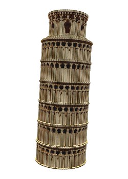 Cartonic Puzzle 3D "Leaning Tower of Pisa" w kolorze jasnobrązowym ze sklepu Limango Polska w kategorii Puzzle - zdjęcie 189181350