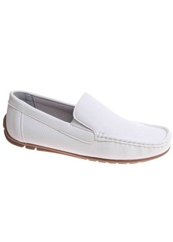 Buty męskie wsuwane białe mokasyny /B4-3 17816 T384/ ze sklepu Pantofelek24.pl w kategorii Mokasyny męskie - zdjęcie 189182203