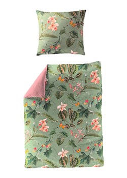 Bierbaum Komplet pościeli satynowej w kolorze jasnoróżowo-zielonym ze sklepu Limango Polska w kategorii Pościele - zdjęcie 189182474