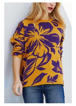 LA Angels Sweter w kolorze musztardowo-fioletowym ze sklepu Limango Polska w kategorii Swetry damskie - zdjęcie 189183433