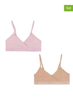 Converse Topy (2 szt.) w kolorze beżowym i jasnoróżowym ze sklepu Limango Polska w kategorii Staniki dla dziewczynki - zdjęcie 189183701