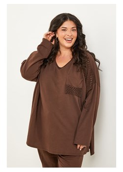 Curvy Lady Koszulka w kolorze brązowym ze sklepu Limango Polska w kategorii Bluzki damskie - zdjęcie 189183984