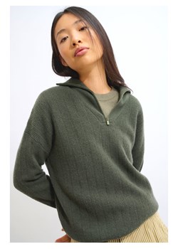AUTHENTIC CASHMERE Kaszmirowy sweter w kolorze ciemnozielonym ze sklepu Limango Polska w kategorii Swetry damskie - zdjęcie 189184451