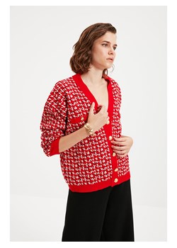 trendyol Kardigan w kolorze czerwonym ze sklepu Limango Polska w kategorii Swetry damskie - zdjęcie 189184580