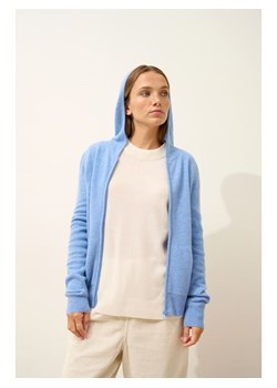 Just Cashmere Kaszmirowy kardigan "Debbie" w kolorze błękitnym ze sklepu Limango Polska w kategorii Swetry damskie - zdjęcie 189185201