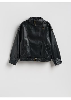 Reserved - Kurtka z imitacji skóry - czarny ze sklepu Reserved w kategorii Kurtki damskie - zdjęcie 189186012