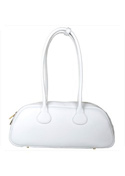 Borse in pelle skórzana torba typu jamnik kuferek biała ze sklepu melon.pl w kategorii Torebki bagietki - zdjęcie 189186182