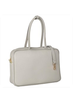 Elegancka skórzana torebka kuferek popielaty borse in pelle ze sklepu melon.pl w kategorii Kuferki - zdjęcie 189186220