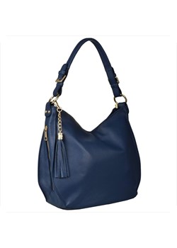 Duża torebka shopper skóra naturalna włoska granat atramentowy ze sklepu melon.pl w kategorii Torby Shopper bag - zdjęcie 189186234