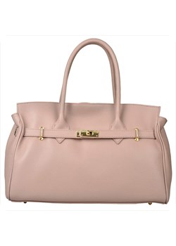 Borse in pelle duża skórzana torba xxl róż pudrowy ze sklepu melon.pl w kategorii Torby Shopper bag - zdjęcie 189186242