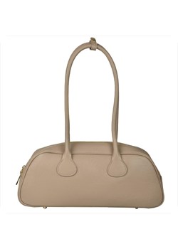 Borse in pelle skórzana torba bezowa typu jamnik kuferek ze sklepu melon.pl w kategorii Torebki bagietki - zdjęcie 189186304