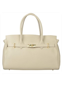 Borse in pelle duża skórzana torba xxl jasny beż ze sklepu melon.pl w kategorii Torby Shopper bag - zdjęcie 189186311