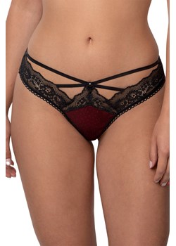 Róża Elisif stringi klasyczne czarno-bordowy ze sklepu kontri.pl w kategorii Majtki damskie - zdjęcie 189186603