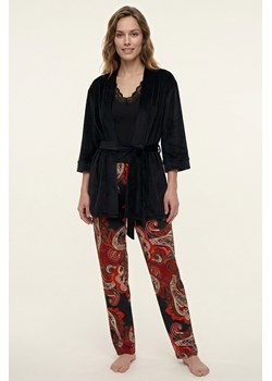 Vivisence 2064 piżama trzyczęściowa z szlafrokiem czarno-czerwony ze sklepu kontri.pl w kategorii Piżamy damskie - zdjęcie 189186621