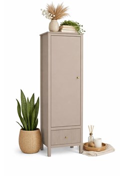 Nowoczesny regał zamykany w kolorze taupe L3-B11 ze sklepu Edinos.pl w kategorii Regały i witryny - zdjęcie 189187061