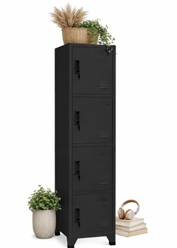 Czarny regał zamykany na dokumenty K2-E33 ze sklepu Edinos.pl w kategorii Regały i witryny - zdjęcie 189187062