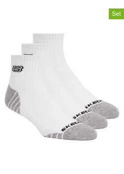 Skechers Skarpety (3 pary) w kolorze biało-szarym ze sklepu Limango Polska w kategorii Skarpetki męskie - zdjęcie 189188423