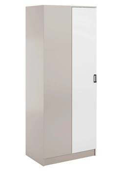 Narożna szafa uchylna w kolorze kaszmir + biały - Axelor ze sklepu Edinos.pl w kategorii Szafy - zdjęcie 189188873