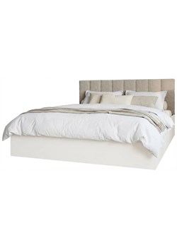 Białe łóżko z zagłówkiem i materacem 160x200 - Berigi 4X ze sklepu Edinos.pl w kategorii Łóżka i materace - zdjęcie 189188911