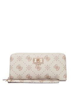 Portfel Guess Emelie Logo Slg SWGP99 28146 Beżowy ze sklepu eobuwie.pl w kategorii Portfele damskie - zdjęcie 189189000