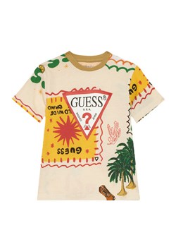 Guess T-Shirt N6GI02 K8HM4 Beżowy Regular Fit ze sklepu MODIVO w kategorii T-shirty chłopięce - zdjęcie 189191202