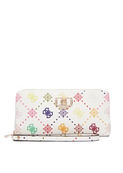 Guess Portfel Emelie Logo Slg SWGP99 28146 Biały ze sklepu MODIVO w kategorii Portfele damskie - zdjęcie 189191251