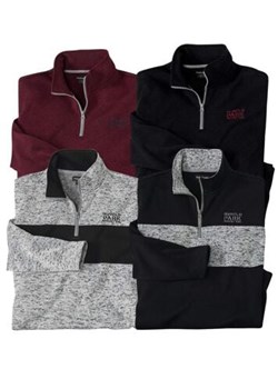 Zestaw 4 bluz z moltonu ze sklepu Atlas For Men w kategorii Bluzy męskie - zdjęcie 189192081