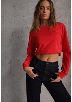 Czerwona Casualowa Bluza z Bawełną Akko ze sklepu renee.pl w kategorii Bluzy damskie - zdjęcie 189192212