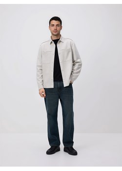 Reserved - Kurtka koszulowa z imitacji zamszu - złamana biel ze sklepu Reserved w kategorii Koszule męskie - zdjęcie 189192394
