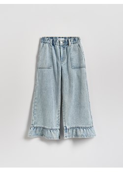 Reserved - Jeansy super wide leg 7/8 - niebieski ze sklepu Reserved w kategorii Spodnie dziewczęce - zdjęcie 189192411