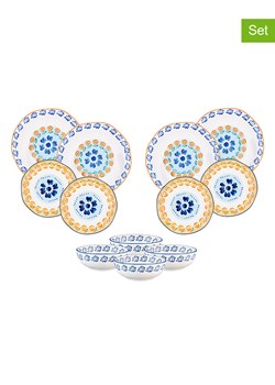 Björn 12-częściowy zestaw talerzy "Napoli" w kolorze biało-niebiesko-pomarańczowym ze sklepu Limango Polska w kategorii Naczynia - zdjęcie 189195112
