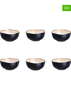 Björn Miski (6 szt.) "Iris" w kolorze kremowo-czarnym - Ø 12 cm ze sklepu Limango Polska w kategorii Naczynia - zdjęcie 189195273
